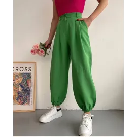 Şalvar Pantolon Yeşil S23202 (Beden: M)