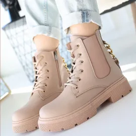 Harte Nude Cilt Bağcıklı Bot (Numara: 38)