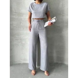 Bluz Pantolon Takım S255057 Gri (Beden: Xl)