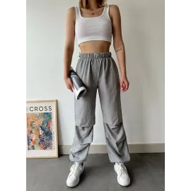 Paraşüt Pantolon Gri (Beden: L)