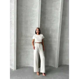 Bluz Pantolon Takım S255057 Bej (Beden: Xl)