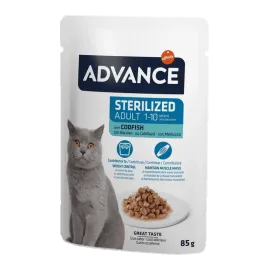 Advance Cat Sterılızed Codfısh Wet Pouch 12X85Gr