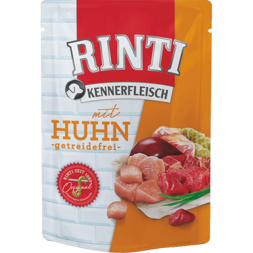 RINTI TAVUKLU POUCH KÖPEK MAMASI 400 GR X 5 ADET