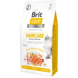 Brit Care 7 kg Sağlıklı Cilt ve Parlak Tüy Bakımı, Yetişkin Kediler İçin Tahılsız, Hipoalerjenik, Taze Somonlu ve Tavuk Etli Kuru Mama 