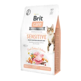 Brit Care 2 Kg Yetişkin Hassas Kediler İçin, Tahılsız, Hipoalerjenik, Taze Hindi Etli Ve Somonlu Kuru Mama 