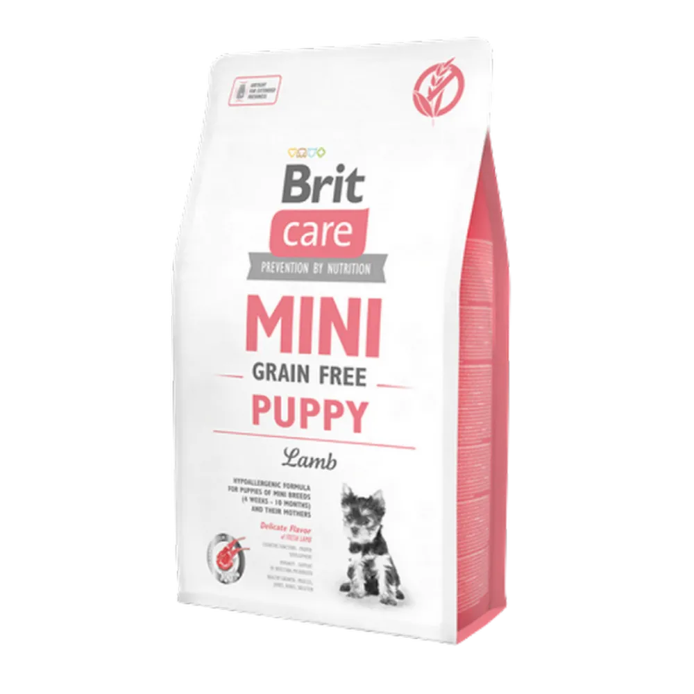 Brit Care 2 kg Mini Irk Yavru Köpekler İçin, Tahılsız, Hipoalerjenik Kuzu Etli Kuru Mama 