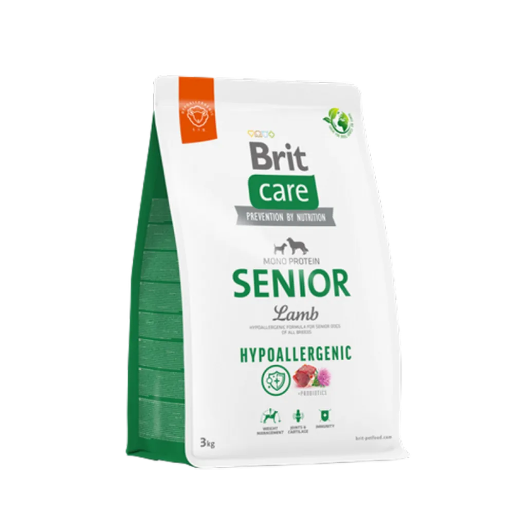Brit Care  3 kg X 4 ADET Yaşlı Köpekler İçin, Tek Proteinli, Hipoalerjenik, Kuzu Etli Kuru Mama 