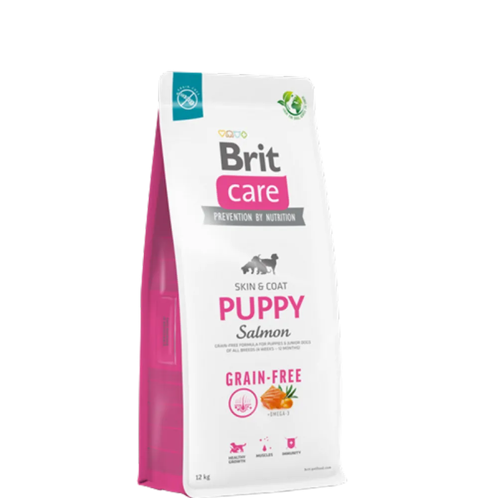 Brit Care 12 kg Deri Ve Tüy Hassasiyeti Olan Yavru Köpekler İçin, Tahılsız, Somonlu Kuru Mama 
