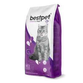 Bestpet 15 Kg Yetişkin Kediler İçin Tavuklu Kuzulu ve Balıklı Mix Kedi Maması 