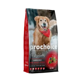 Prochoice 12 kg Yetişkin Köpekler İçin, Hipoalerjenik, Kuzu Etli Ve Pirinçli Kuru Mama 