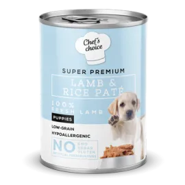 Chefs Choice 400 gr X 12 ADET  Yavru Köpekler İçin, Hipoalerjenik, Kuzu Etli Ve Pirinçli Ezme 