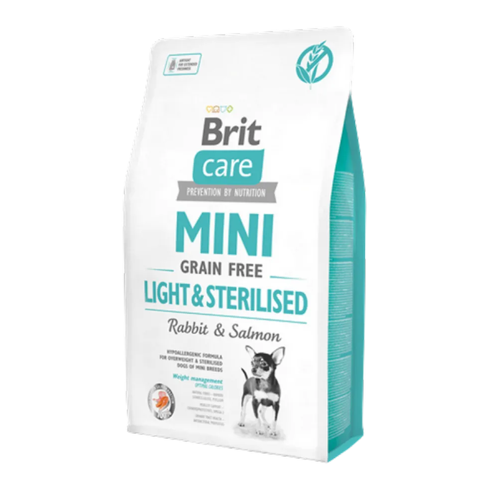 Brit Care 2 kg Mini Irk Kısırlaştırılmış Köpekler İçin, Tahılsız, Hipoalerjenik Tavşan Etli Ve Somonlu Kuru Mama 