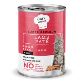 Chefs Choice 400 gr X 12 ADET  Yetişkin Kediler İçin, Tahılsız, Hipoalerjenik, Kuzu Etli Ezme 