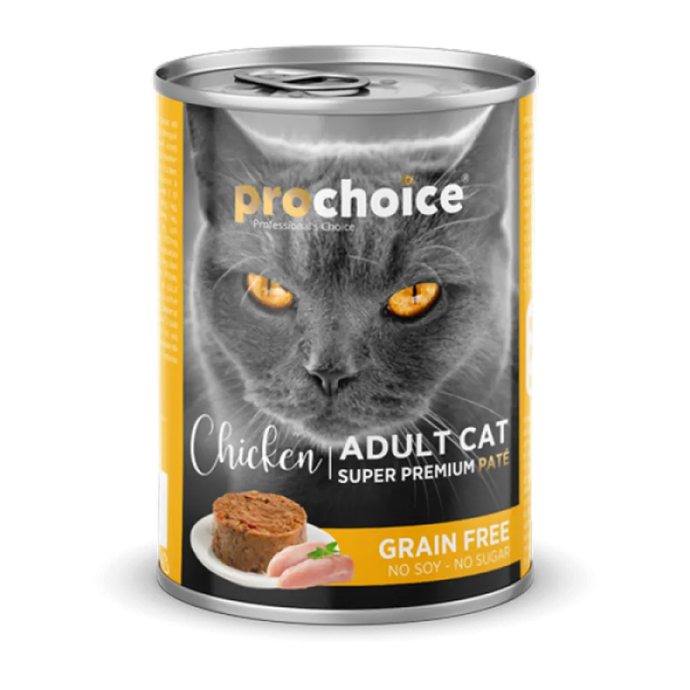 Prochoice 400 gr X 12 ADET Yetişkin Kediler İçin, Tahılsız, Tavuk Etli Ezme 