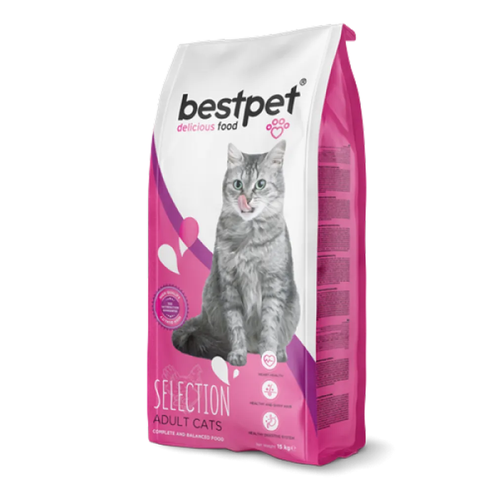 Bestpet 15 kg Yetişkin Seçici Kediler İçin Tavuk Etli Kuru Mama 