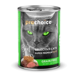 Prochoice 400 gr X 12 ADET Yetişkin Seçici Kediler İçin, Tahılsız, Sığır Etli Ve Ciğerli Ezme 