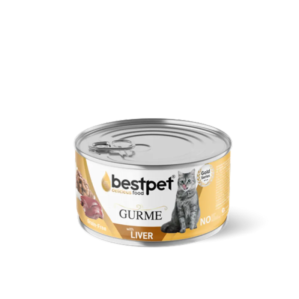Bestpet 85 gr X 24 ADET Yetişkin Kediler İçin Tahılsız, Jöle İçinde Ciğerli Yaş Mama  