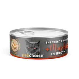 Prochoice 70 gr X 12 ADET Tahılsız, Hipoalerjenik, Tiftiklenmiş Tavuk Etli Ve Midyeli Yaş Kedi Maması 