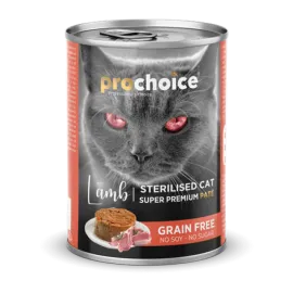 Prochoice 400 Gr X 12 Adet Kısırlaştırılmış Kediler İçin, Tahılsız, Kuzu Etli Ezme 