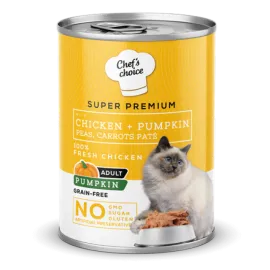 Chefs Choice 400 gr X 12 ADET  Yetişkin Kediler İçin, Tahılsız, Hipoalerjenik, Tavuk Etli, Balkabaklı, Bezelyeli Ve Havuçlu Ezme 