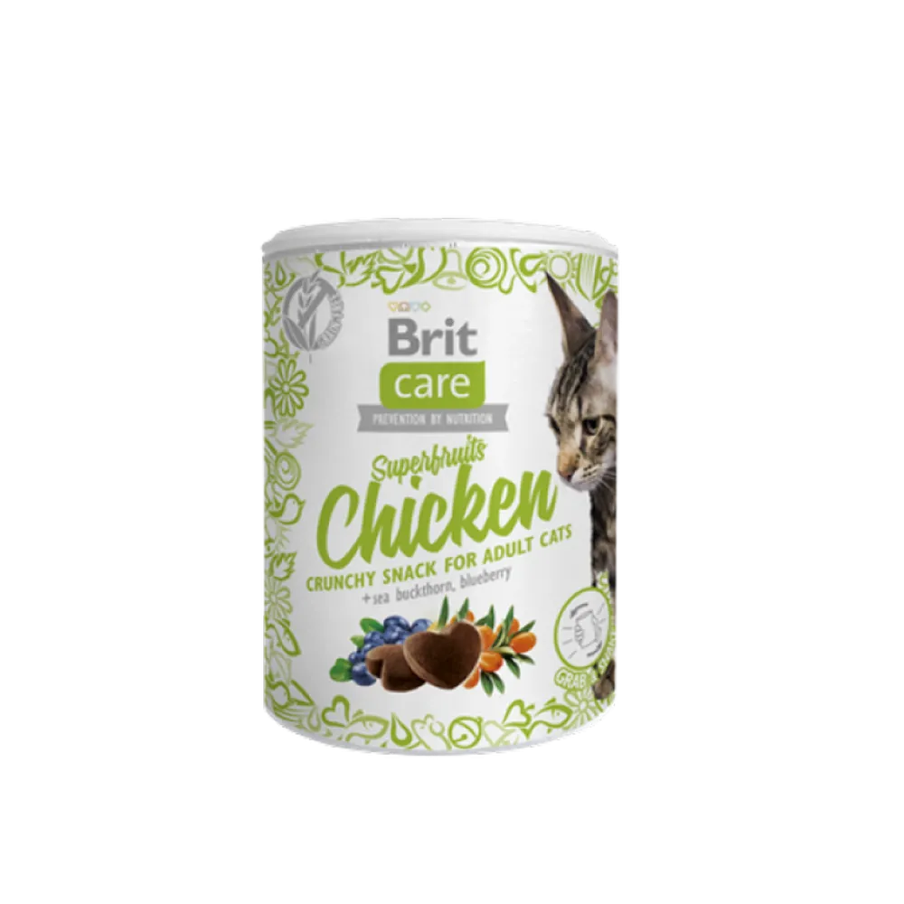 Brit Care 100 gr X 6 ADET Deniz İğdesi Ve Yabanmersinli, Tahılsız, Tavuklu, Kıtır Kedi Ödülü 