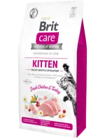 Brit Care 7 kg Yavru Kediler, Hamile Veya Emziren Kediler İçin, Tahılsız, Hipoalerjenik, Taze Tavuk Ve Hindi Etli Kuru Mama 
