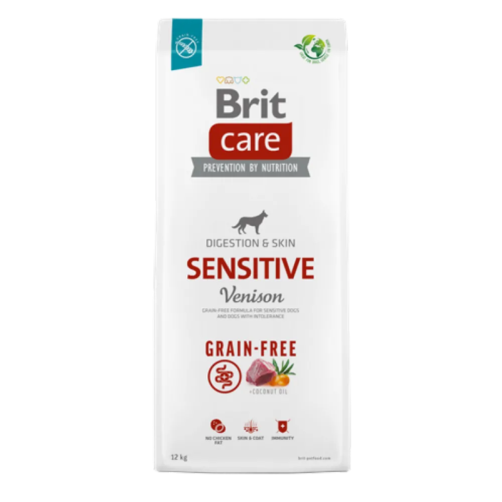 Brit Care 12 kg Sindirim Sistemi, Gıda İntoleransı Ve Deri Hassasiyetine Sahip Köpekler İçin, Tahılsız, Geyik Etli Kuru Mama 