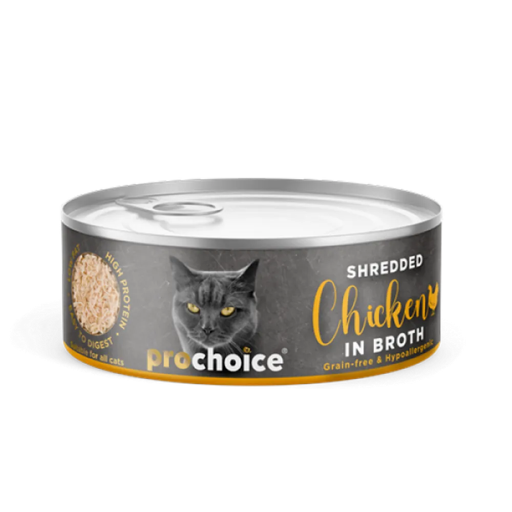 Prochoice 70 gr X 12 ADET Tahılsız, Hipoalerjenik, Tiftiklenmiş Tavuk Etli Yaş Kedi Maması 