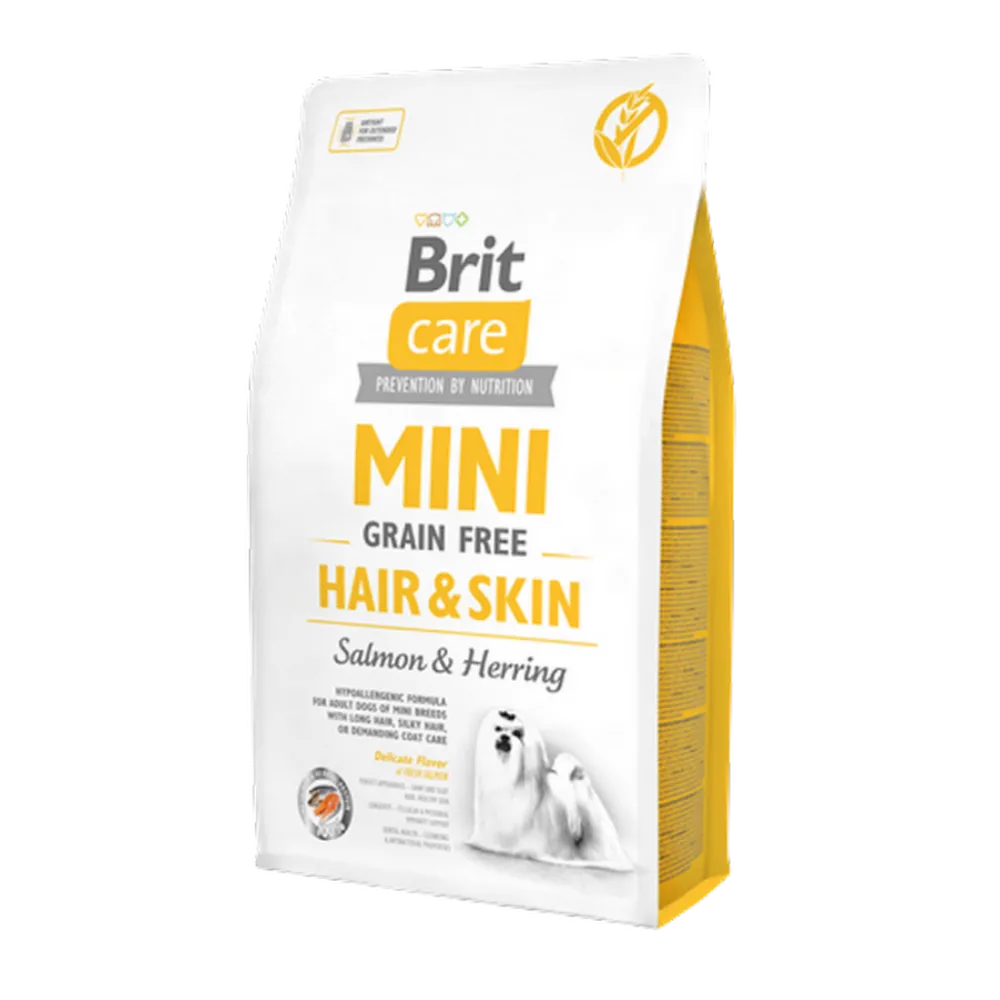 Brit Care 2 kg Mini Irk Deri Ve Tüy Hassasiyeti Olan Yetişkin Köpekler İçin Tahılsız, Hipoalerjenik Somon Ve Ringa Balıklı Kuru Mama 
