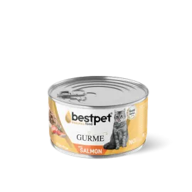 Bestpet 85 gr X 24 ADET Yetişkin Kediler İçin Tahılsız, Jöle İçinde Somon Balıklı Yaş Mama  