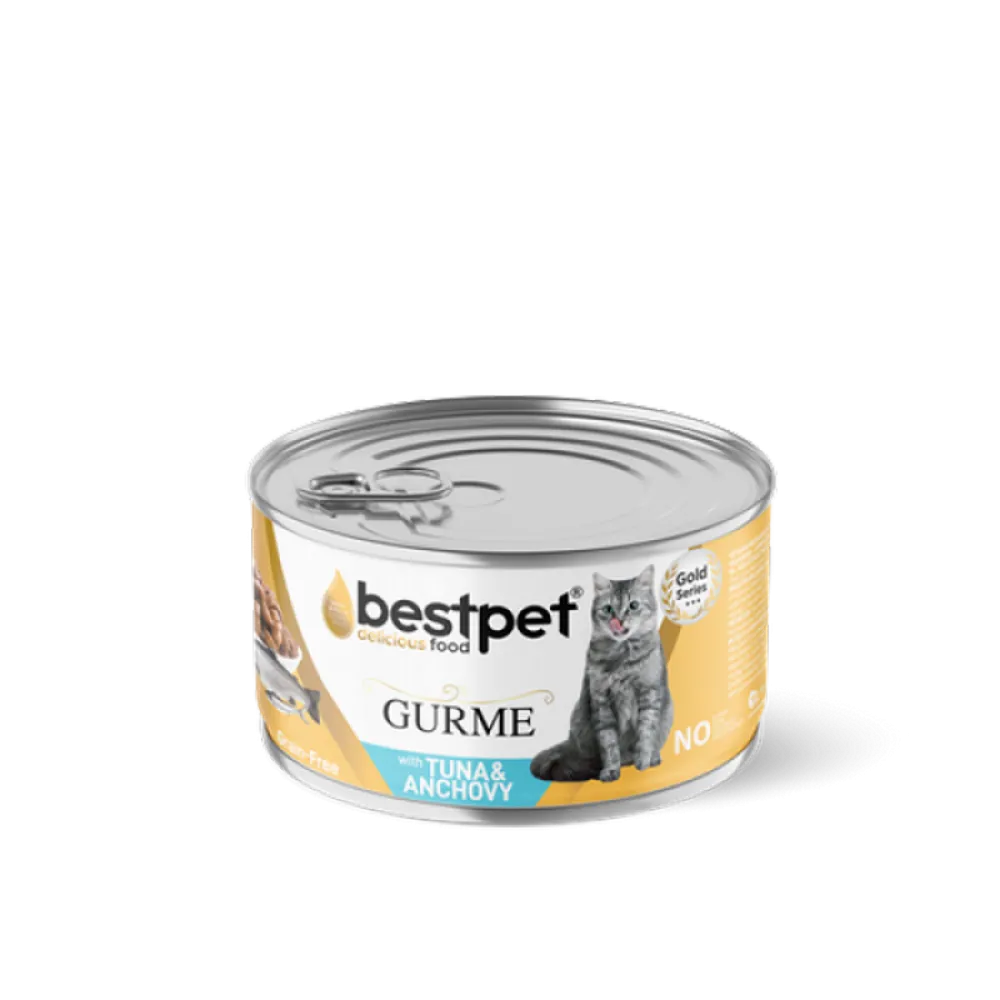 Bestpet 85 gr X 24 ADET  Yetişkin Kediler İçin Tahılsız, Jöle İçinde Tuna Balıklı Yaş Mama 