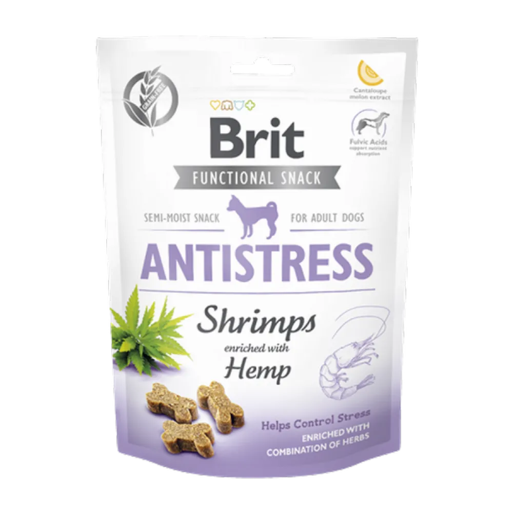 Brit Care 150 gr X 10 ADET Zihinsel Sağlığı Desteklemek İçin, Tahılsız, Karides Ve Kenevirli, Fonksiyonel Yetişkin Köpek Ödülü 