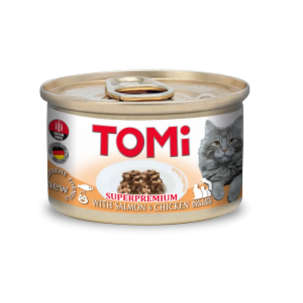 Tomi Kedi Somonlu Tavuklu Yaş Mama 85g