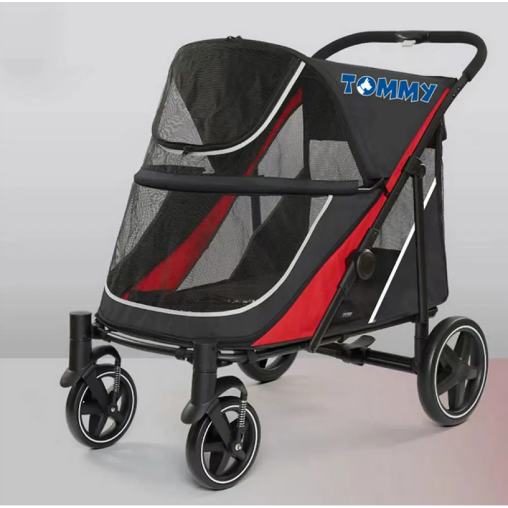 Tommy Evcil Hayvan Arabası Kırmızı 112*65*100Cm Max 40Kg