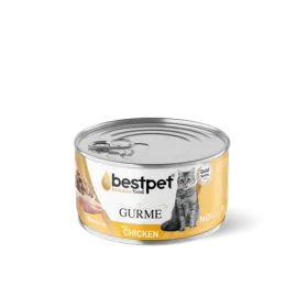 Bestpet 85 gr X 24 ADET Yetişkin Kediler İçin Tahılsız, Jöle İçinde Tavuk Etli Yaş Mama  