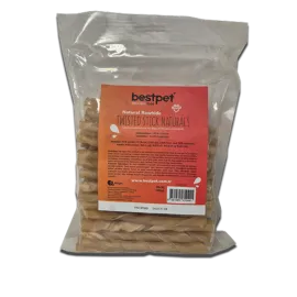 Bestpet 350 Gr Twisted Stick Naturals, %100 Doğal Deri Burgu Köpek Ödül Çubuğu 