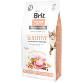 Brit Care 7 kg Yetişkin Hassas Kediler İçin, Tahılsız, Hipoalerjenik, Taze Hindi Etli Ve Somonlu Kuru Mama 