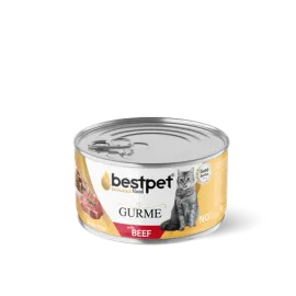 Bestpet 85 gr X 24 ADET Yetişkin Kediler İçin Tahılsız, Jöle İçinde Dana Etli Yaş Mama  