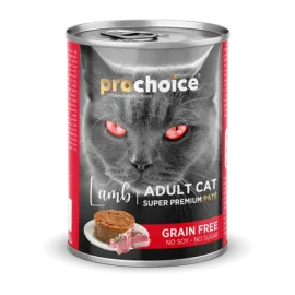 Prochoice 400 gr X 12 ADET Yetişkin Kediler İçin, Tahılsız, Kuzu Etli Ezme 