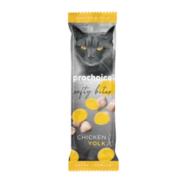 Prochoice 10 gr x 24 adet Softy Bites Chicken - Yolk Kediler için Yumuşak Atıştırmalık 