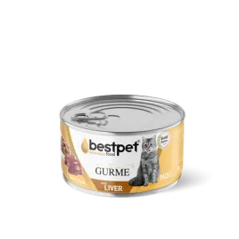 Bestpet 85 gr X 24 ADET Yetişkin Kediler İçin Tahılsız, Jöle İçinde Ciğerli Yaş Mama  