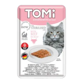 Tomi Kedi Kısırlaştırılmış Dana Tahılsız Pouch 85G Mama