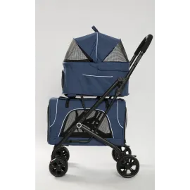 Tommy Çift Katlı Evcil Hayvan Arabası Mavi 66*50* 98Cm Max 30Kg