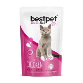 Bestpet 1 kg X 10 ADET  Yavru Kediler İçin, Tavuk Etli Ve Pirinçli Kuru Mama 