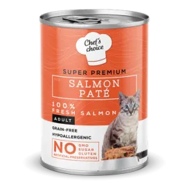 Chefs Choice 400 gr X 12 ADET  Yetişkin Kediler İçin, Tahılsız, Hipoalerjenik, Somon Balıklı Ezme 