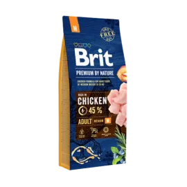 Brit Premium 15 kg By Nature Orta Irk Yetişkin Köpekler İçin, Tavuk Etli Kuru Mama 