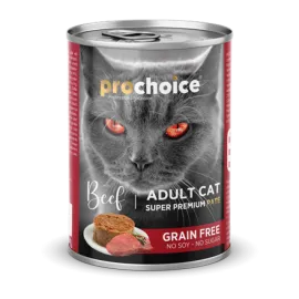 Prochoice 400 gr X 12 ADET Yetişkin Kediler İçin, Tahılsız, Sığır Etli Ezme 