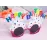 Happy Birthday Yazılı Beyaz Fuşya Renk Parti Gözlüğü 12x7 cm