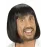Siyah Renk Erkekler İçin Kısa Ortaçağ Peruğu 