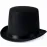 Yetişkinler İçin Siyah Renk Ringmaster Sihirbaz Şapkası Fötr Şapka 15 Cm